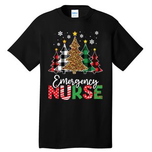 Christmas Er Nursing Women Xmas Tree Emergency Nurse Tall T-Shirt