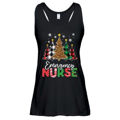 Christmas Er Nursing Women Xmas Tree Emergency Nurse Ladies Essential Flowy Tank