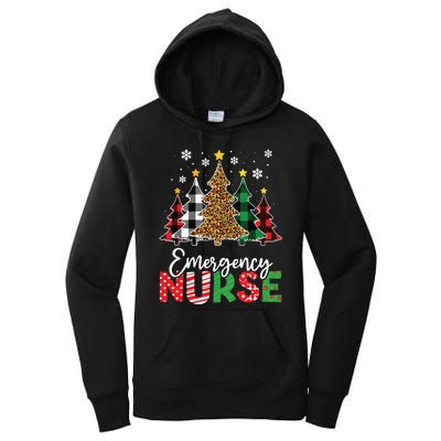 Christmas Er Nursing Women Xmas Tree Emergency Nurse Women's Pullover Hoodie