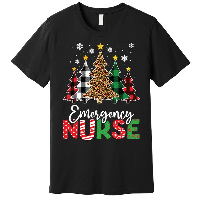 Christmas Er Nursing Women Xmas Tree Emergency Nurse Premium T-Shirt