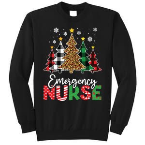 Christmas Er Nursing Women Xmas Tree Emergency Nurse Tall Sweatshirt