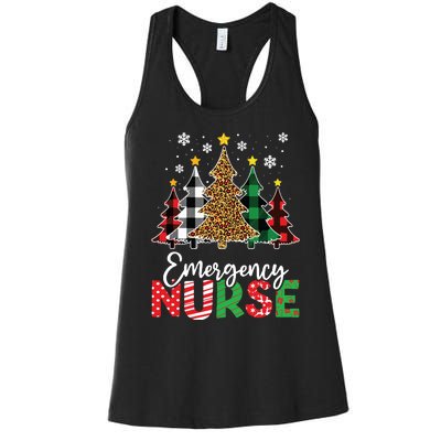 Christmas Er Nursing Women Xmas Tree Emergency Nurse Women's Racerback Tank