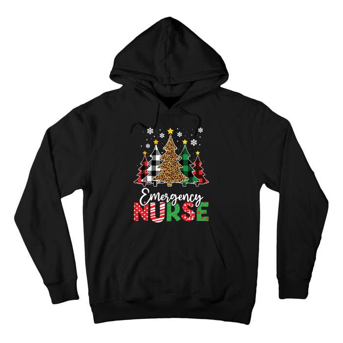 Christmas Er Nursing Women Xmas Tree Emergency Nurse Tall Hoodie