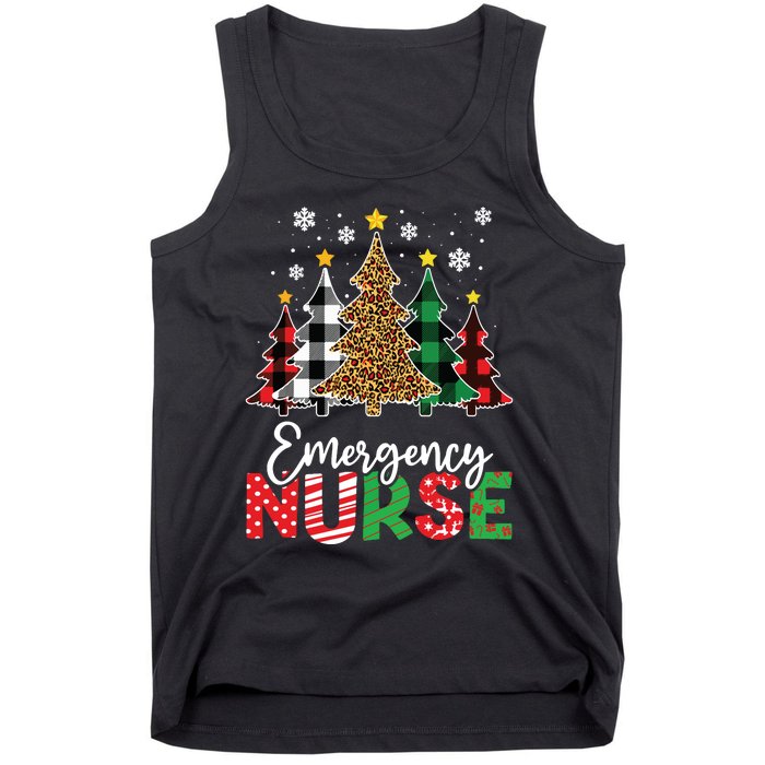 Christmas Er Nursing Women Xmas Tree Emergency Nurse Tank Top