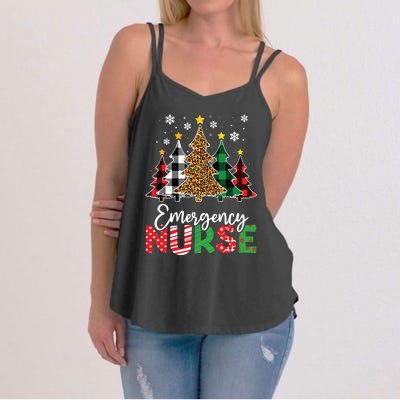 Christmas Er Nursing Women Xmas Tree Emergency Nurse Women's Strappy Tank