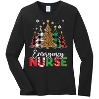 Christmas Er Nursing Women Xmas Tree Emergency Nurse Ladies Long Sleeve Shirt