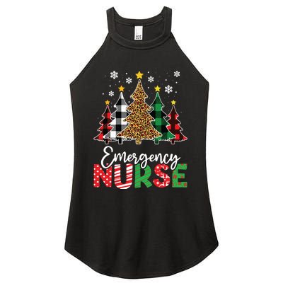 Christmas Er Nursing Women Xmas Tree Emergency Nurse Women's Perfect Tri Rocker Tank