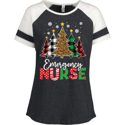 Christmas Er Nursing Women Xmas Tree Emergency Nurse Enza Ladies Jersey Colorblock Tee