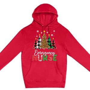 Christmas Er Nursing Women Xmas Tree Emergency Nurse Premium Pullover Hoodie