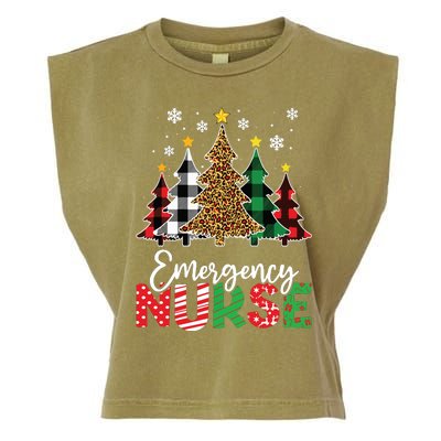 Christmas Er Nursing Women Xmas Tree Emergency Nurse Garment-Dyed Women's Muscle Tee