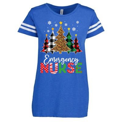 Christmas Er Nursing Women Xmas Tree Emergency Nurse Enza Ladies Jersey Football T-Shirt