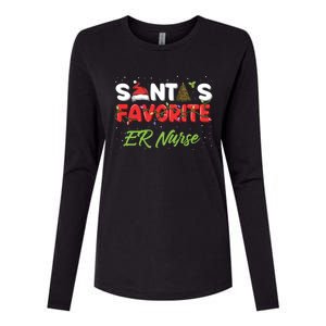 Christmas Er Nurse Funny Gift SantaS Favorite Er Nurse Gift Womens Cotton Relaxed Long Sleeve T-Shirt