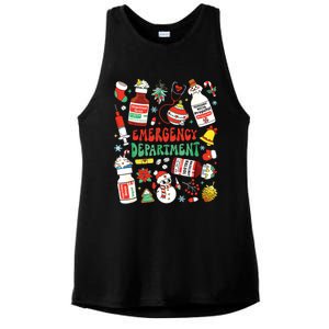 Christmas Er Nurse Emergency Department Er Ed Nurse Tech Ladies PosiCharge Tri-Blend Wicking Tank