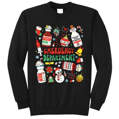 Christmas Er Nurse Emergency Department Er Ed Nurse Tech Sweatshirt