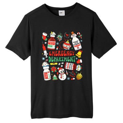 Christmas Er Nurse Emergency Department Er Ed Nurse Tech Tall Fusion ChromaSoft Performance T-Shirt