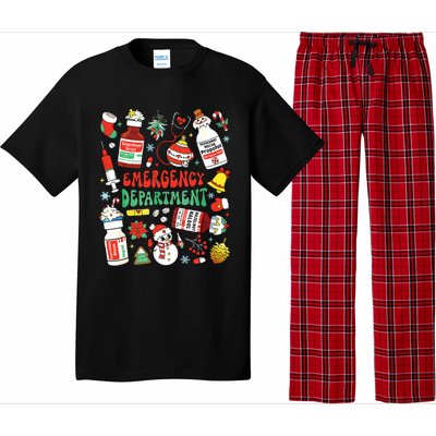 Christmas Er Nurse Emergency Department Er Ed Nurse Tech Pajama Set