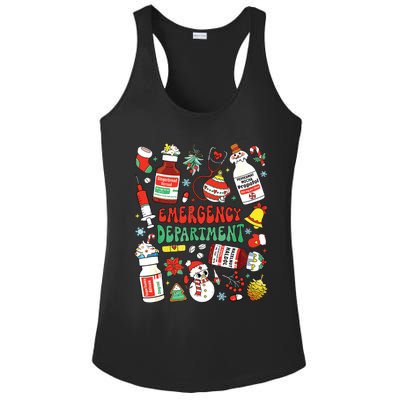 Christmas Er Nurse Emergency Department Er Ed Nurse Tech Ladies PosiCharge Competitor Racerback Tank