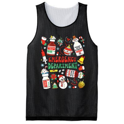 Christmas Er Nurse Emergency Department Er Ed Nurse Tech Mesh Reversible Basketball Jersey Tank