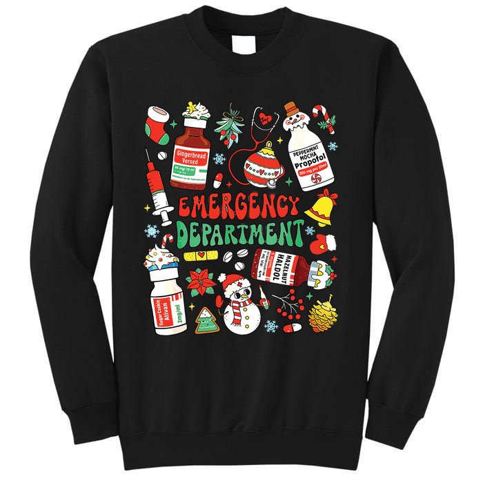 Christmas Er Nurse Emergency Department Er Ed Nurse Tech Tall Sweatshirt