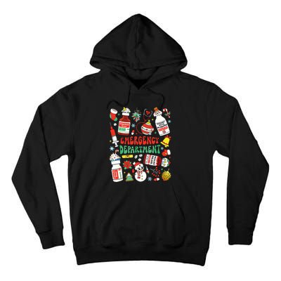 Christmas Er Nurse Emergency Department Er Ed Nurse Tech Tall Hoodie