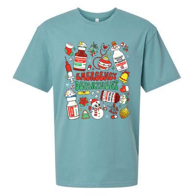 Christmas Er Nurse Emergency Department Er Ed Nurse Tech Sueded Cloud Jersey T-Shirt