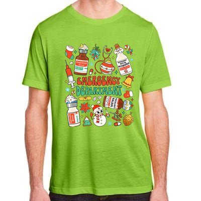 Christmas Er Nurse Emergency Department Er Ed Nurse Tech Adult ChromaSoft Performance T-Shirt