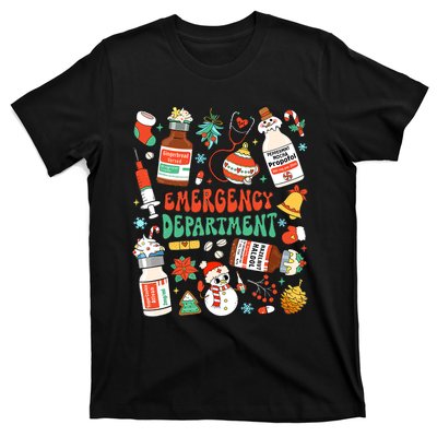 Christmas Er Nurse Emergency Department Er Ed Nurse Tech T-Shirt