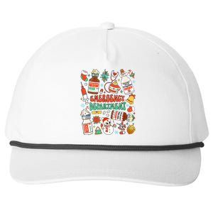 Christmas Er Nurse Emergency Department Er Ed Nurse Tech Snapback Five-Panel Rope Hat