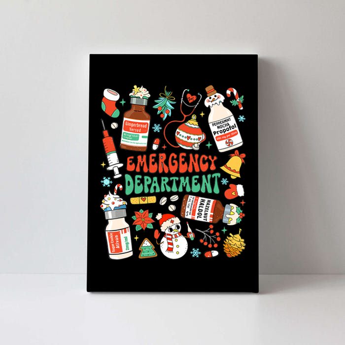 Christmas Er Nurse Emergency Department Er Ed Nurse Tech Canvas