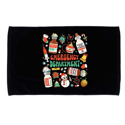 Christmas Er Nurse Emergency Department Er Ed Nurse Tech Microfiber Hand Towel