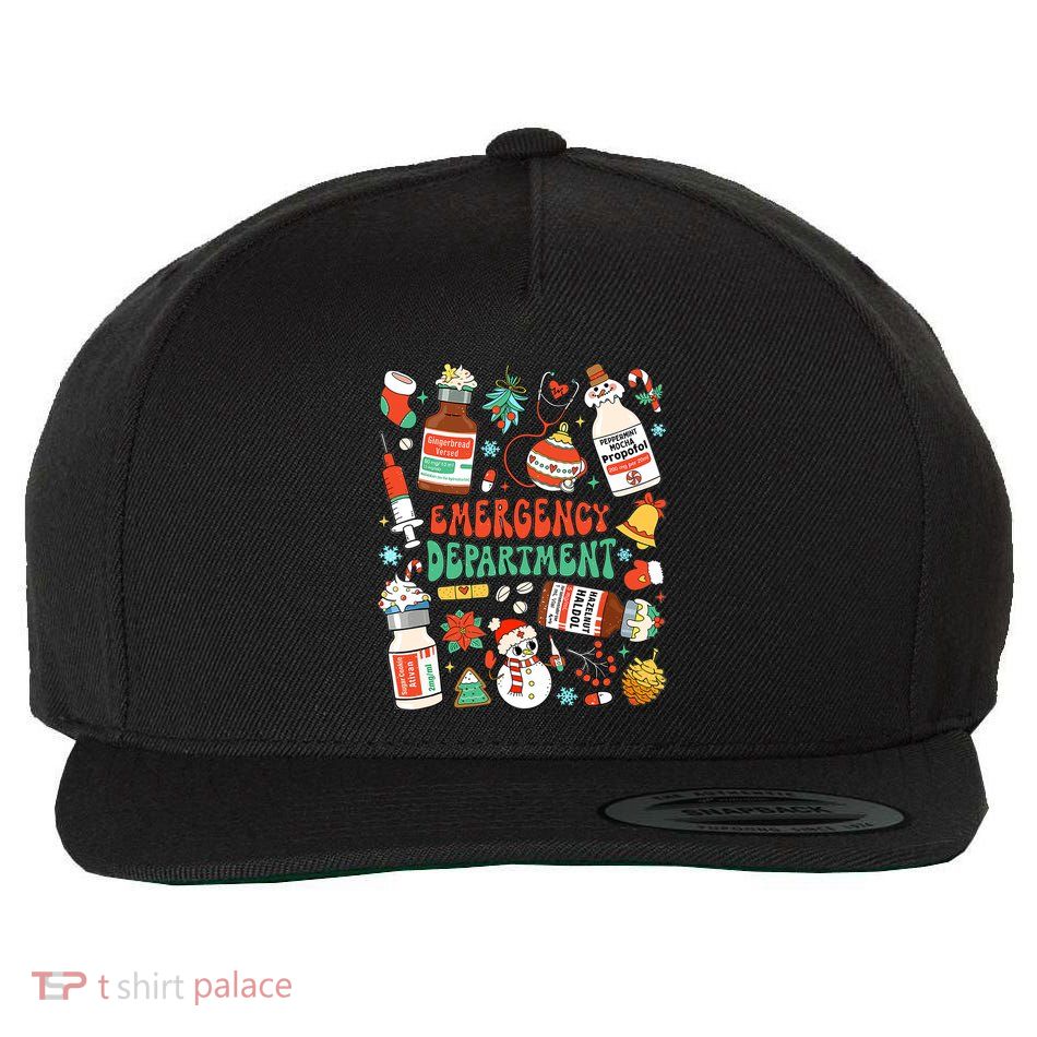 Christmas Er Nurse Emergency Department Er Ed Nurse Tech Wool Snapback Cap