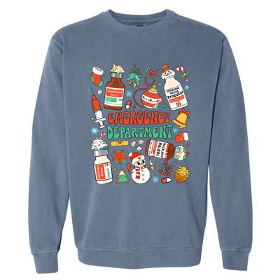 Christmas Er Nurse Emergency Department Er Ed Nurse Tech Garment-Dyed Sweatshirt