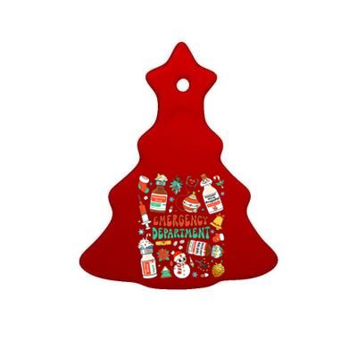 Christmas Er Nurse Emergency Department Er Ed Nurse Tech Ceramic Tree Ornament