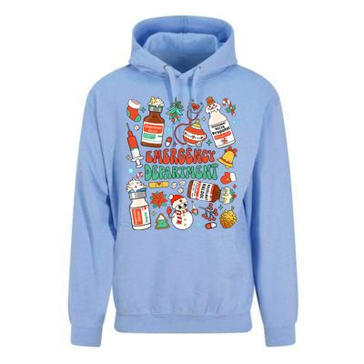 Christmas Er Nurse Emergency Department Er Ed Nurse Tech Unisex Surf Hoodie