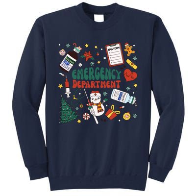 Christmas Er Nurse Shirts Women Emergency Department Nurse Tall Sweatshirt