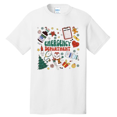 Christmas Er Nurse Shirts Women Emergency Department Nurse Tall T-Shirt