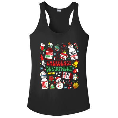 Christmas Er Nurse Emergency Department Er Ed Nurse Tech Ladies PosiCharge Competitor Racerback Tank