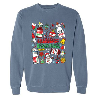 Christmas Er Nurse Emergency Department Er Ed Nurse Tech Garment-Dyed Sweatshirt