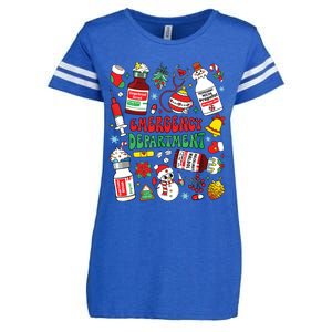 Christmas Er Nurse Emergency Department Er Ed Nurse Tech Enza Ladies Jersey Football T-Shirt