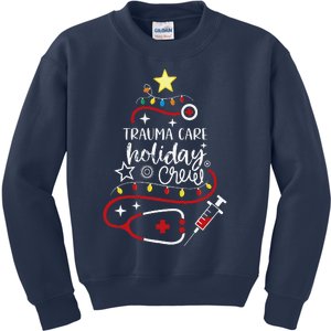 Christmas Emergency Nurse Tech Trauma Care Holiday Crew Kids Sweatshirt