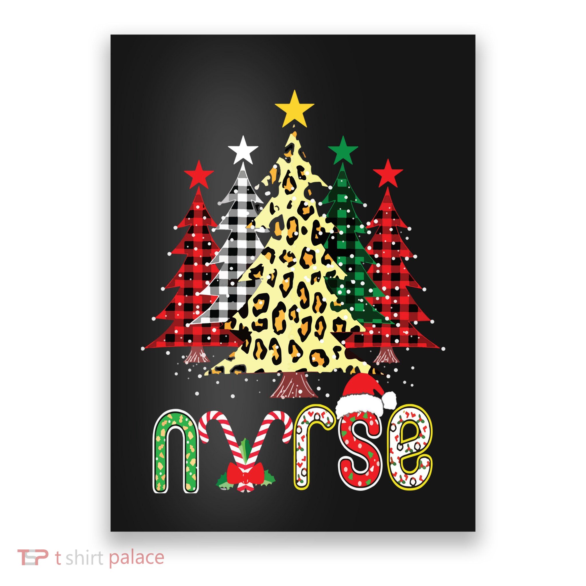 Christmas ER Nursing Xmas Tree Emergency Nurse Poster