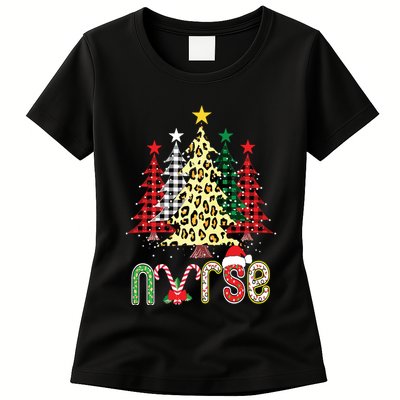 Christmas ER Nursing Xmas Tree Emergency Nurse Womens T-Shirt