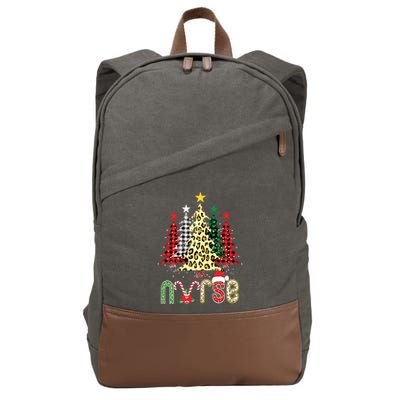 Christmas ER Nursing Xmas Tree Emergency Nurse Cotton Canvas Backpack