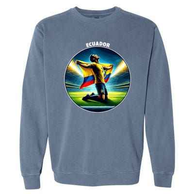 Cool Ecuador National Country Soccer Player Garment-Dyed Sweatshirt