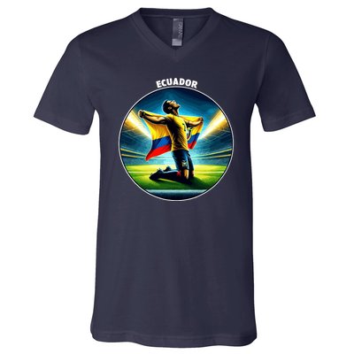 Cool Ecuador National Country Soccer Player V-Neck T-Shirt