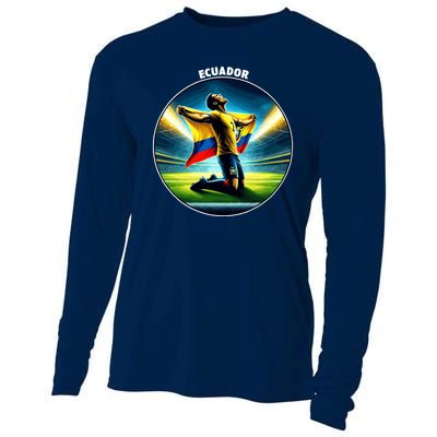 Cool Ecuador National Country Soccer Player Cooling Performance Long Sleeve Crew