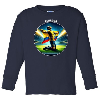 Cool Ecuador National Country Soccer Player Toddler Long Sleeve Shirt