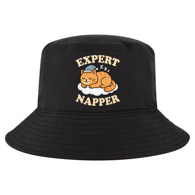 Cat Expert Napper Funny Kitty Sarcasm Humor Cat Saying Cool Comfort Performance Bucket Hat