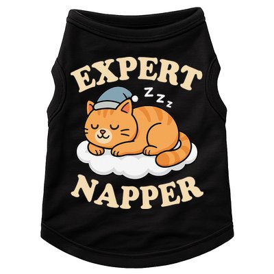 Cat Expert Napper Funny Kitty Sarcasm Humor Cat Saying Doggie Tank