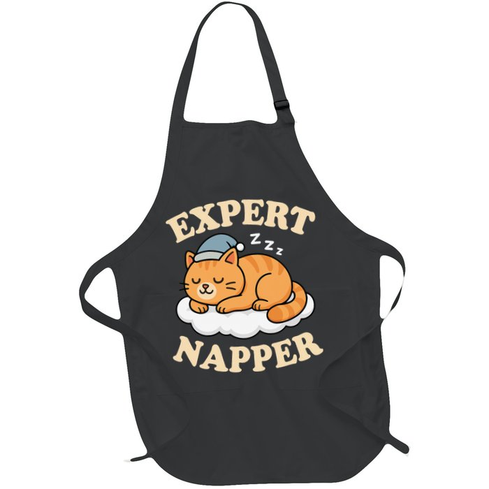 Cat Expert Napper Funny Kitty Sarcasm Humor Cat Saying Apron